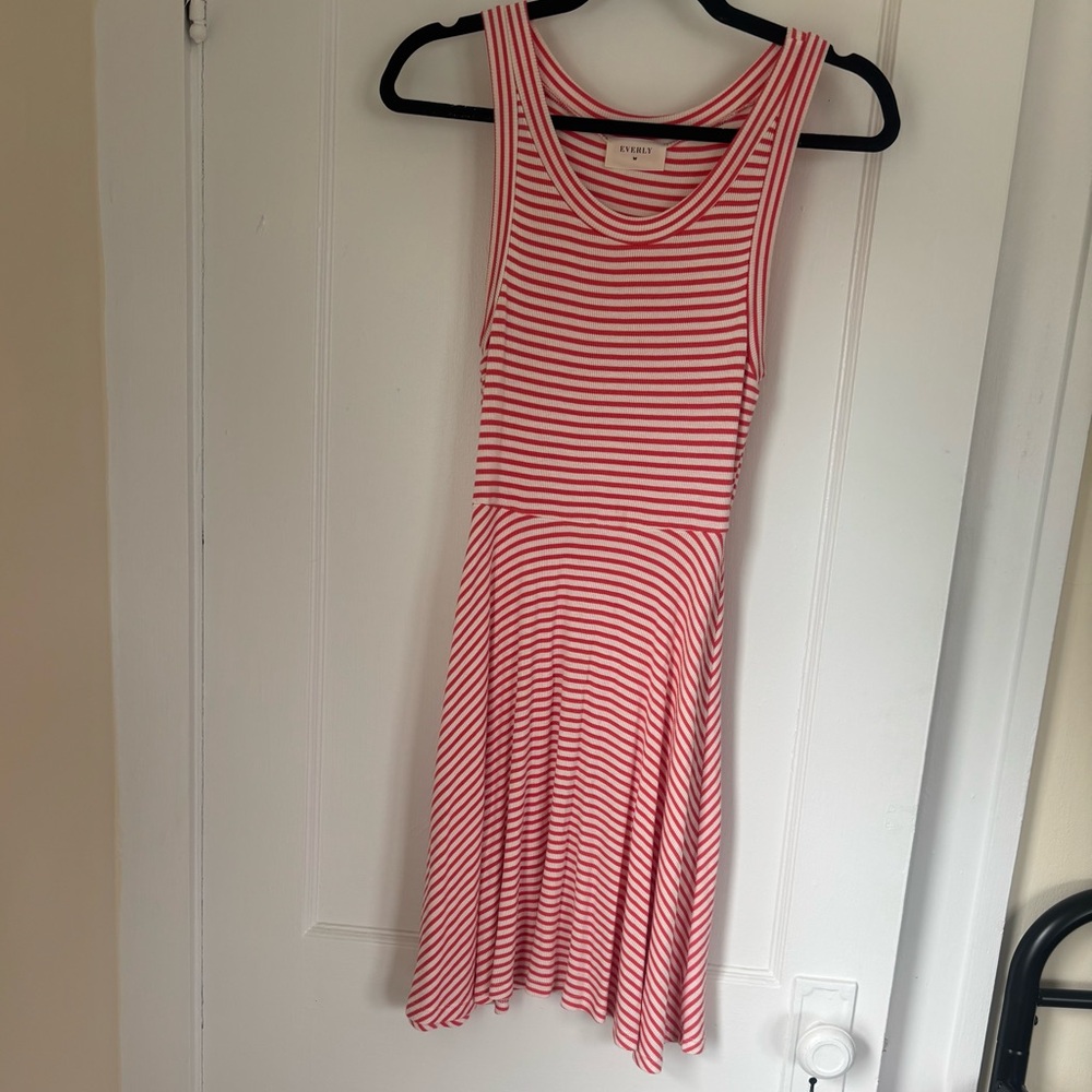 Everly Pink and White Striped Mini Dress